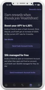 Invite friends to Wealthfront